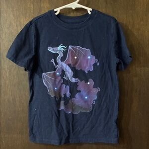 Cat & Jack Navy Short Sleeve Tee with Purple Galaxy Dragon